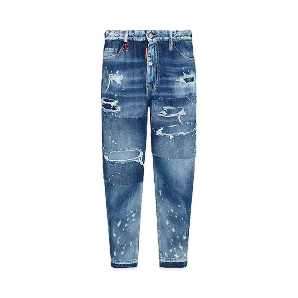 Dsquared2 Dark Ripped Wash Big Brother Jeans "Navy"