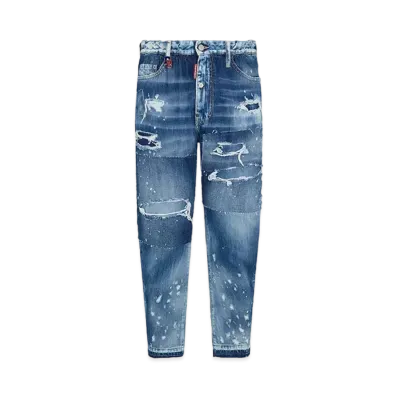Dsquared2 Dark Ripped Wash Big Brother Jeans "Navy"