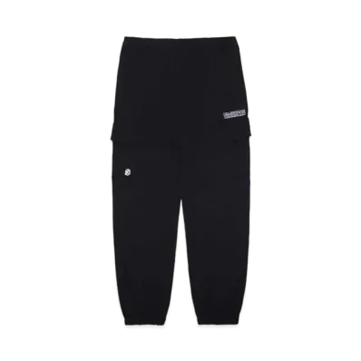BILLIONAIRE BOYS CLUB EMBROIDERED LOGO SWEAT CARGO PANTS "BLACK"