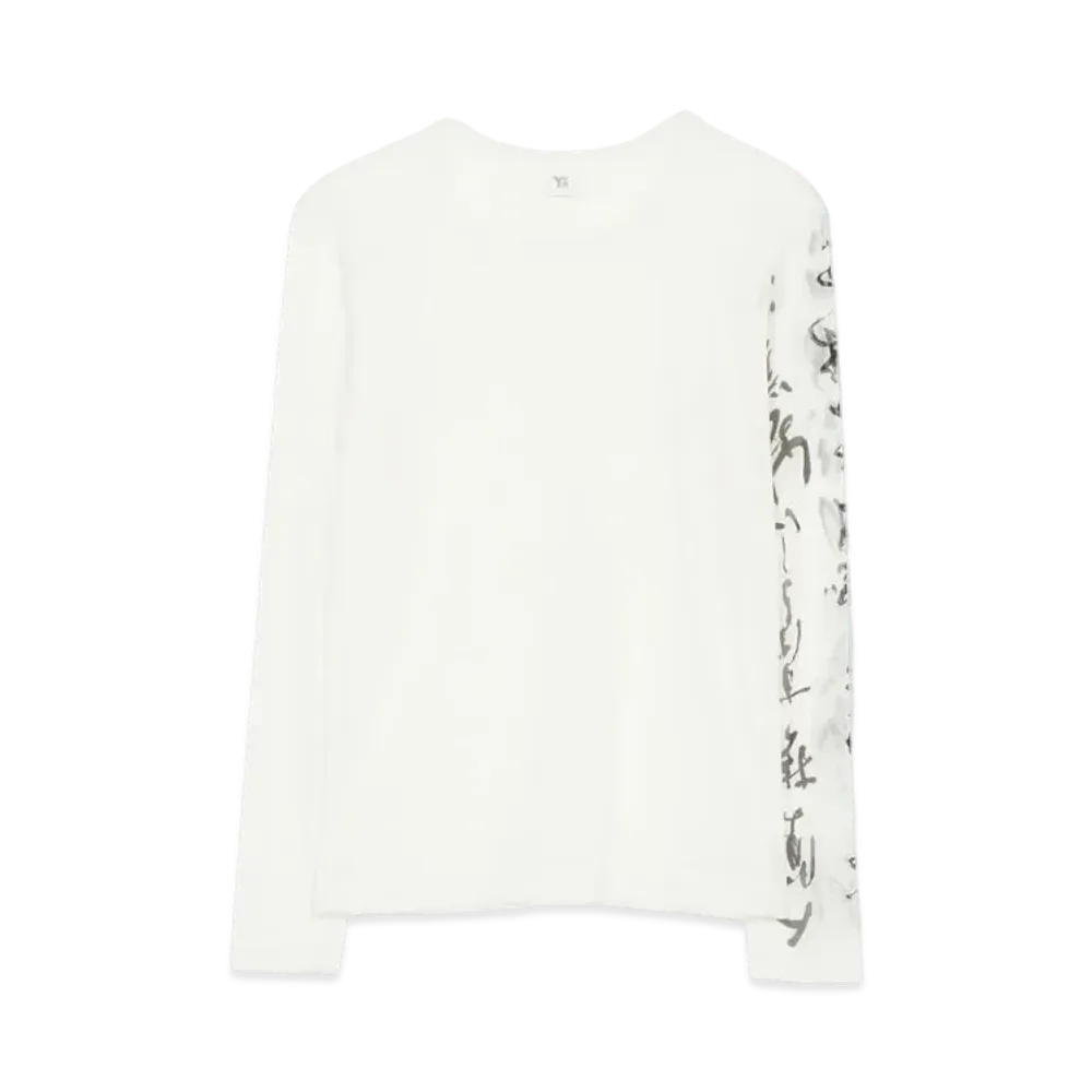 Yohji Yamamoto Y's Pe TULLE CALLIGRAPHY PRINT "Off White"