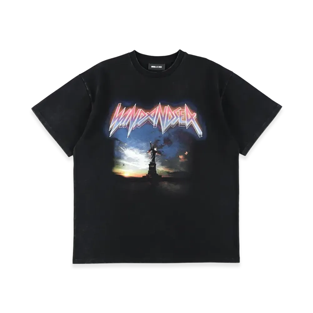 WIND AND SEA Band World Tour Tee (New York) "Black"