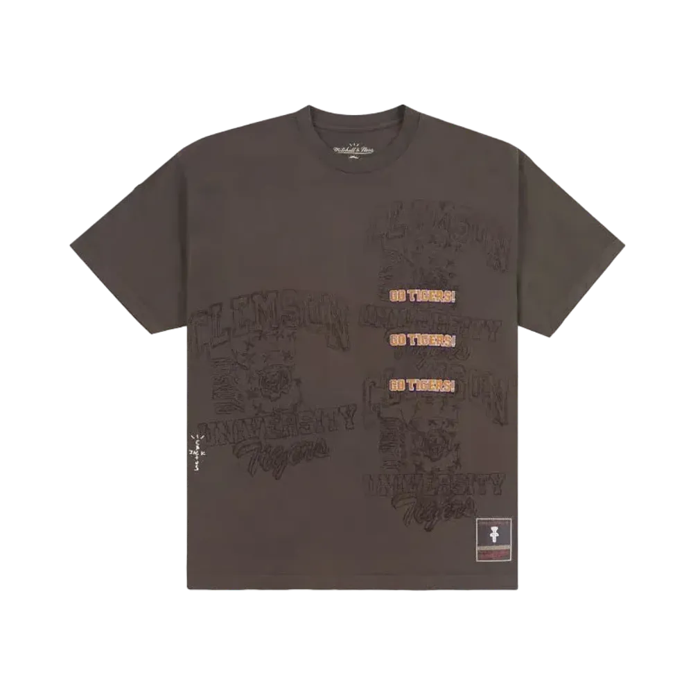 Travis Scott x M&N x Clemson University Seal Tee "Brown"