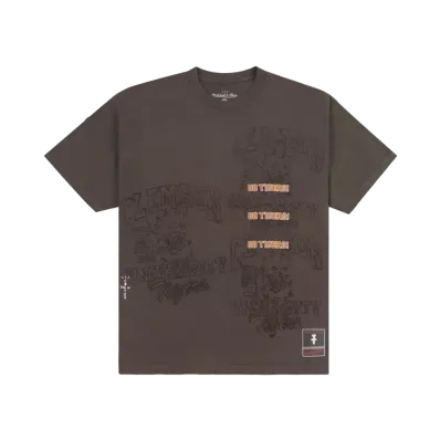 Travis Scott x M&N x Clemson University Seal Tee "Brown"