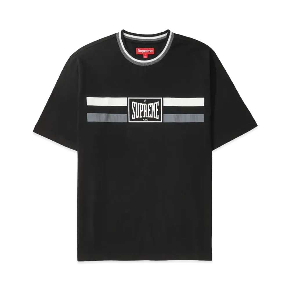 Supreme Warm Up Stripe S/S Top "Black"