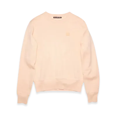 Acne Studios Fairah Face Crewneck Sweatshirt "Powder Pink"