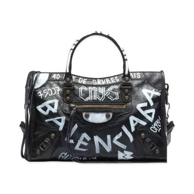 BALENCIAGA Graffiti Classic City S "Black"