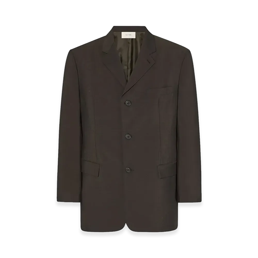 The Row Sabriel Virgin Wool and Mohair Jacket "Dark Brown"