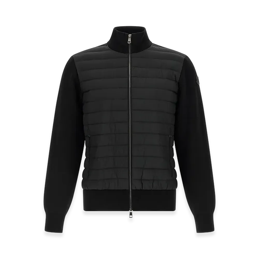MONCLER Knit And Nylon Jacket "Black"