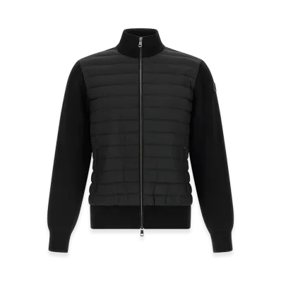 MONCLER Knit And Nylon Jacket "Black"