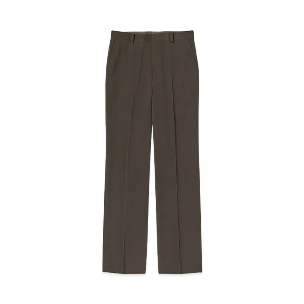 AURALEE Light Wool Max Gabardine Slacks "Dark Brown"