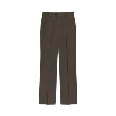 AURALEE Light Wool Max Gabardine Slacks "Dark Brown"