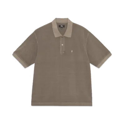 Stussy Pigment Dyed Pique Polo "Taupe"