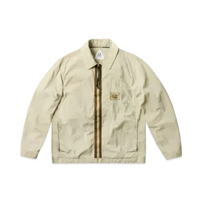 PALACE x C.P. Company 50 Fili Zip Through Shirt "Stone"