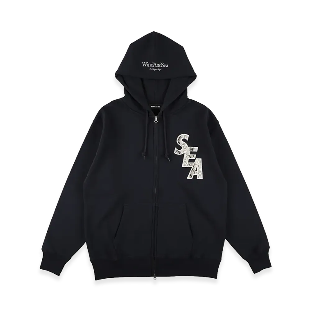 WIND AND SEA Python Sea Zip Up Sweatshirt "Navy"