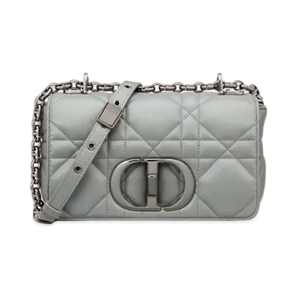 Dior Caro Small Bag Padd Macro Cannage Calfskin "Gray"