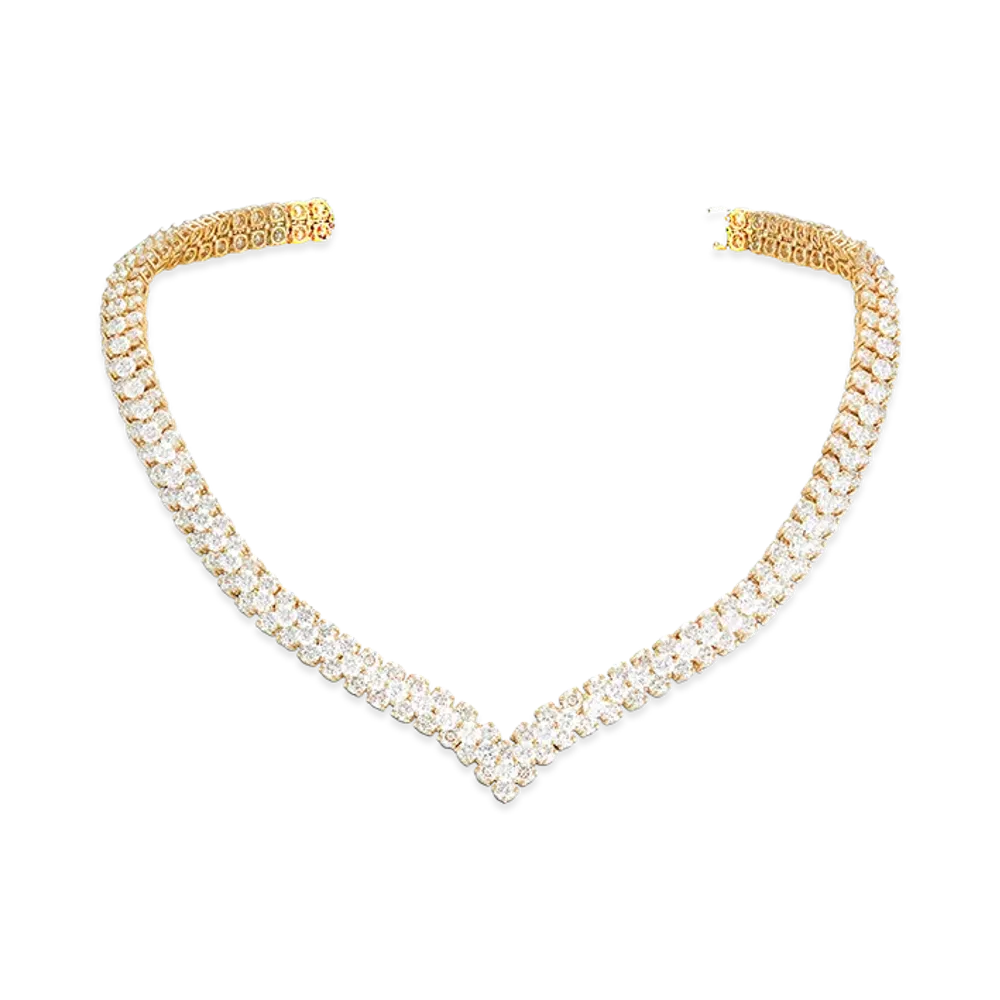 Van Cleef & Arpels A Cheval transformable necklace 3 rows "18K Yellow gold/Diamond"