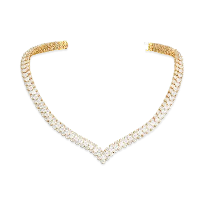 Van Cleef & Arpels A Cheval transformable necklace 3 rows "18K Yellow gold/Diamond"
