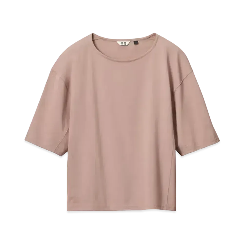 Uniqlo U 24SS AIRism Cotton Relax T "Brown"