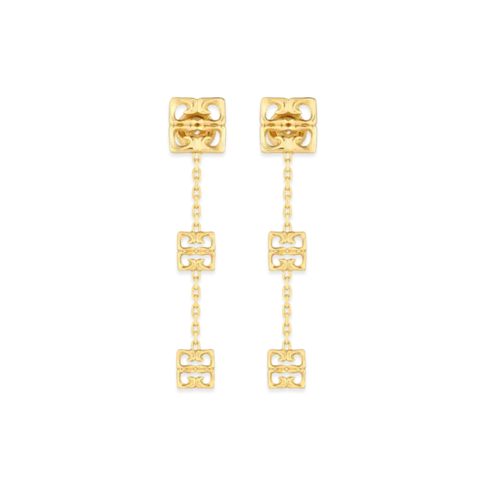 GIVENCHY 4G Liquid Multi Earrings In Metal "Golden Yellow"