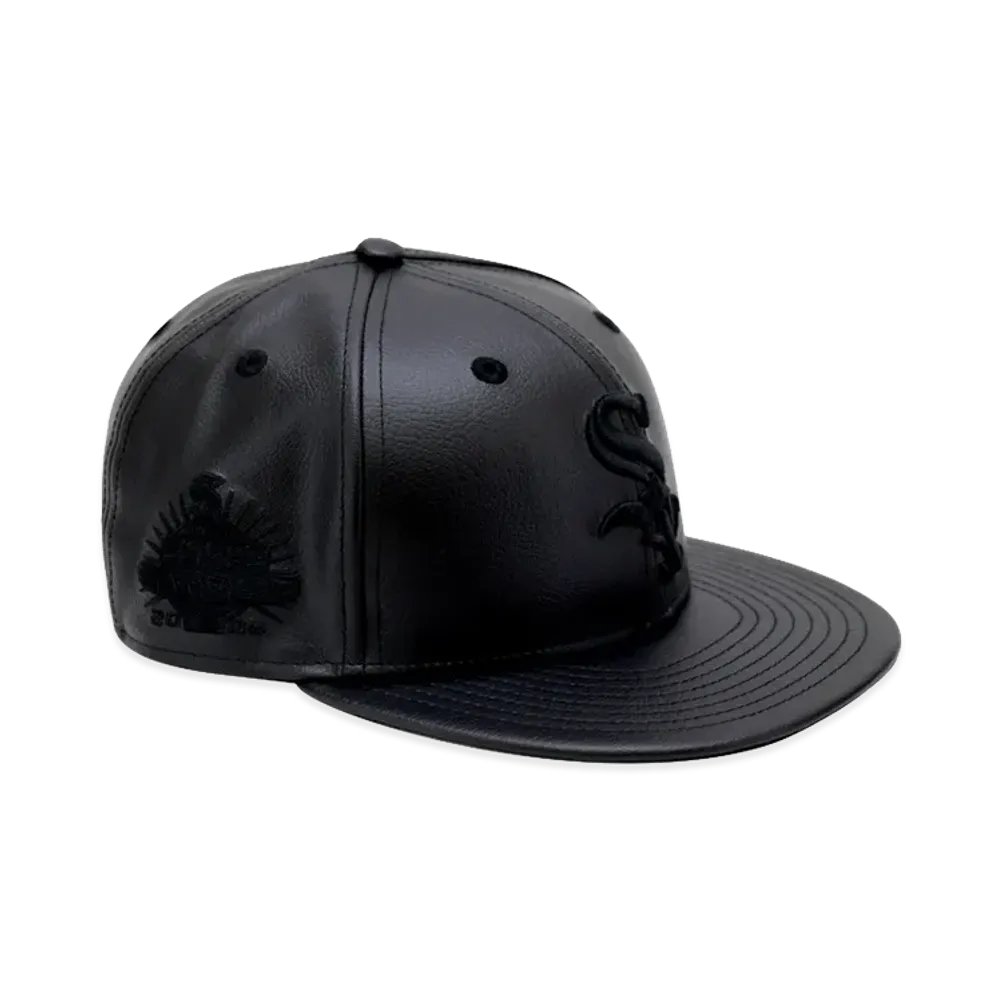 NEW ERA x THE CAP 59Fifty Refined Leather II Chicago White Sox "Black"
