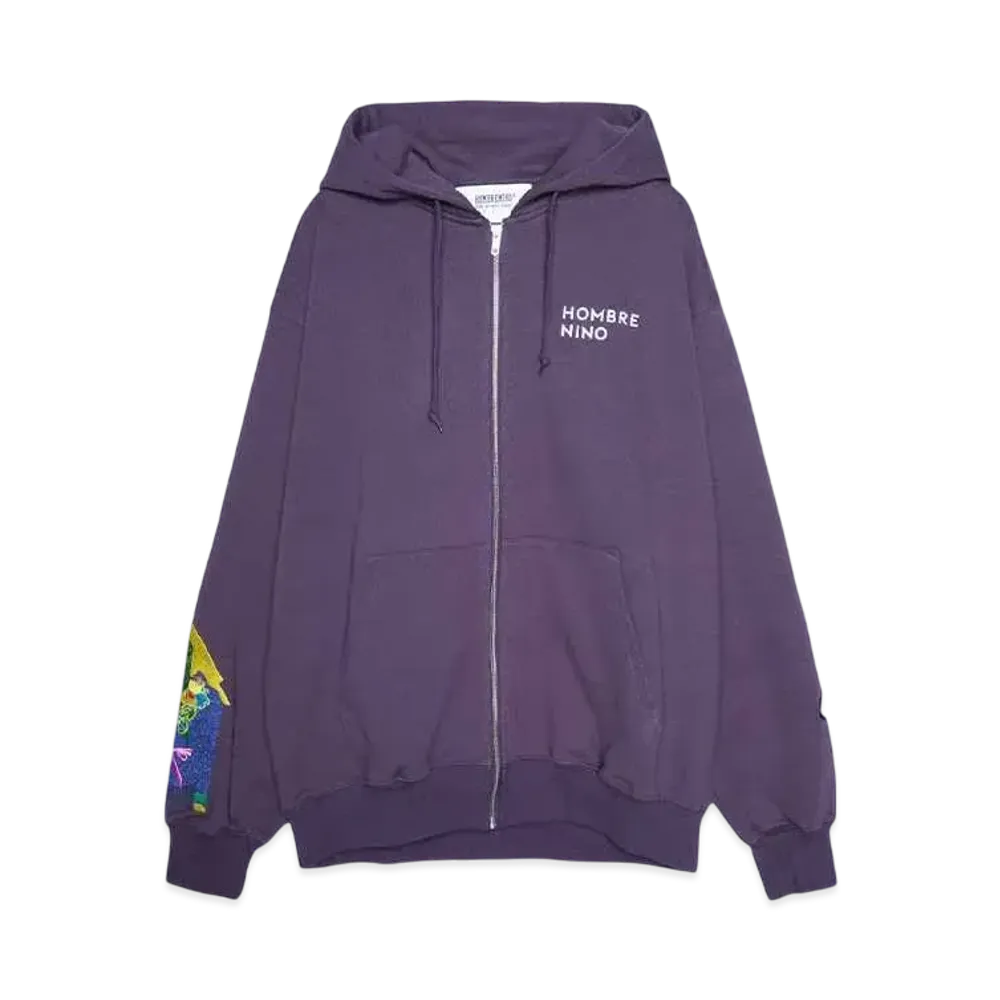 HOMBRE Nino ZIP UP HOODIE (LOGO) "PURPLE"