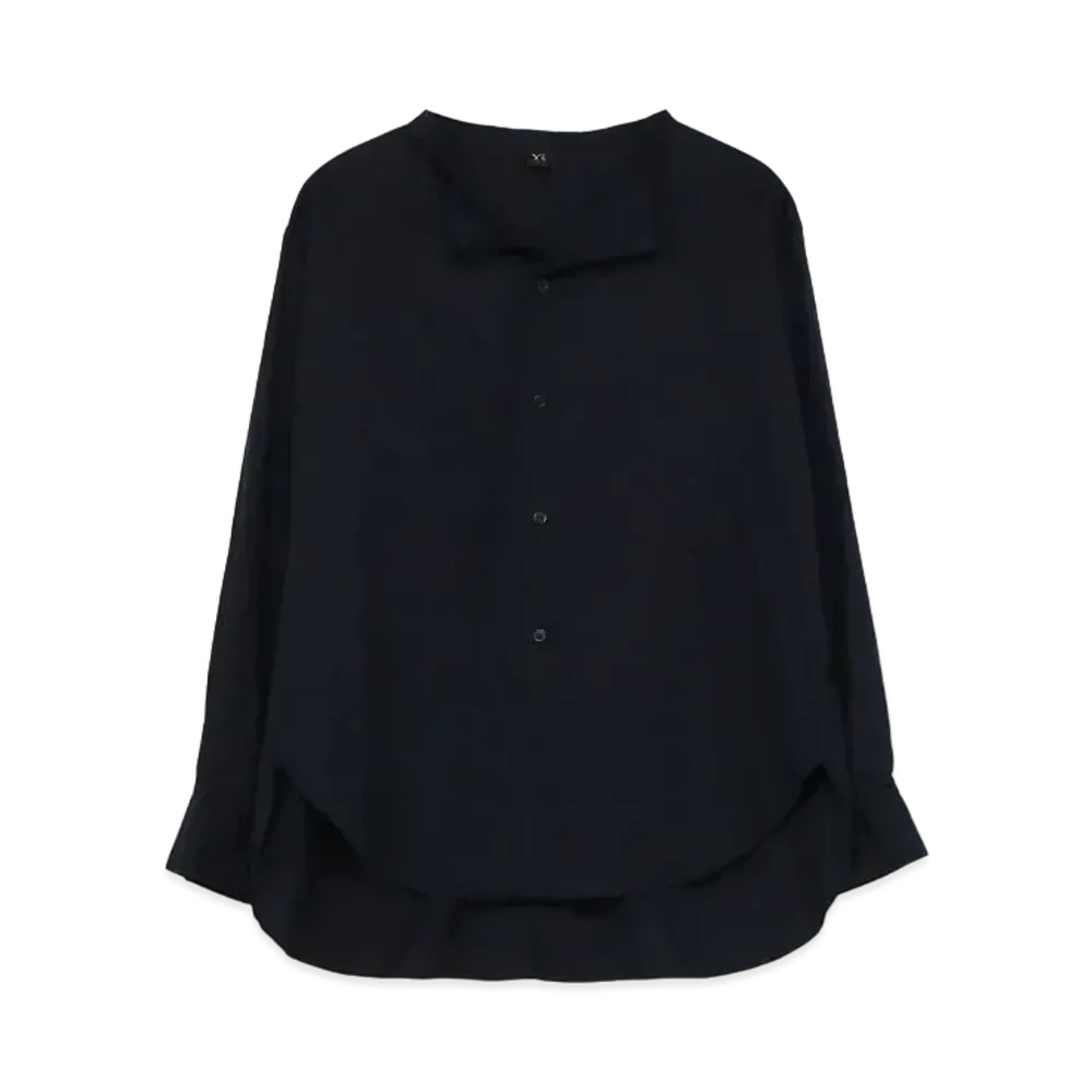 Yohji Yamamoto Y's TWILL CUT OUT COLLAR BLOUSE "Navy"
