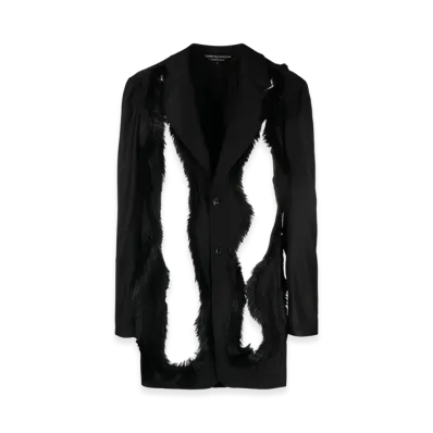 COMME des GARCONS HOMME PLUS Faux-Fur Trim Single Jacket "Black"