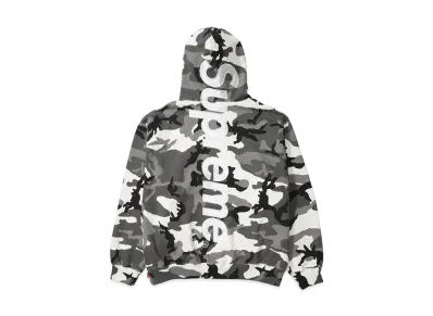 Supreme Satin Applique Hooded Sweatshirt "Snow Camo"
