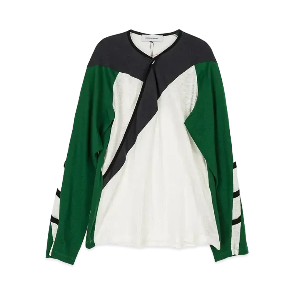 KIKO KOSTADINOV Remus Top "White / Dim Grey / Hunter Green"
