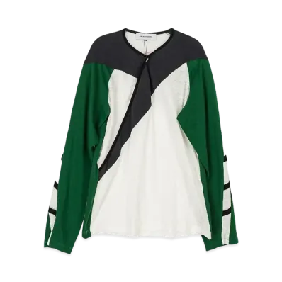 KIKO KOSTADINOV Remus Top "White / Dim Grey / Hunter Green"