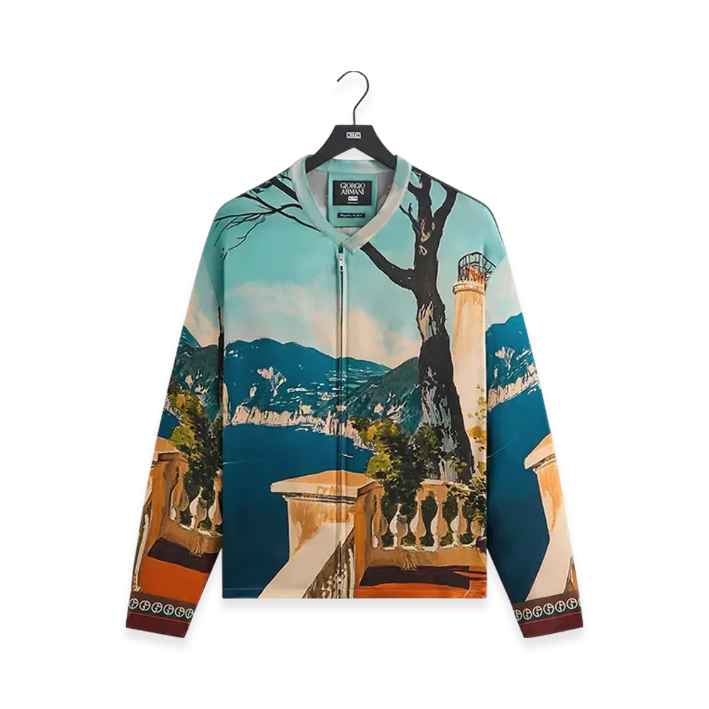 Kith x Giorgio Armani Capri Long Sleeve Zip-Up Shirt "Multi"