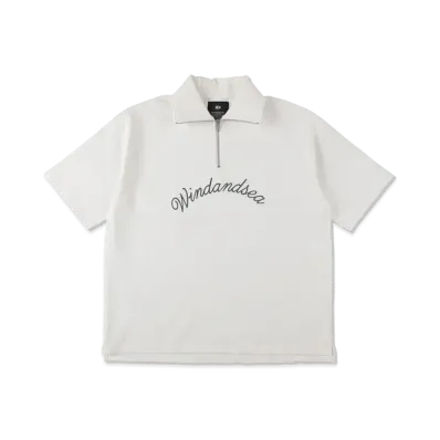 WIND AND SEA WDS Half-Zip Polo Cut-Sewn "White"