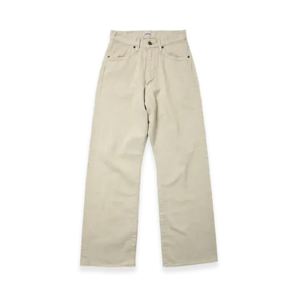 AURALEE Botanical Dyed Selvedge Denim Pants "Natural Green"