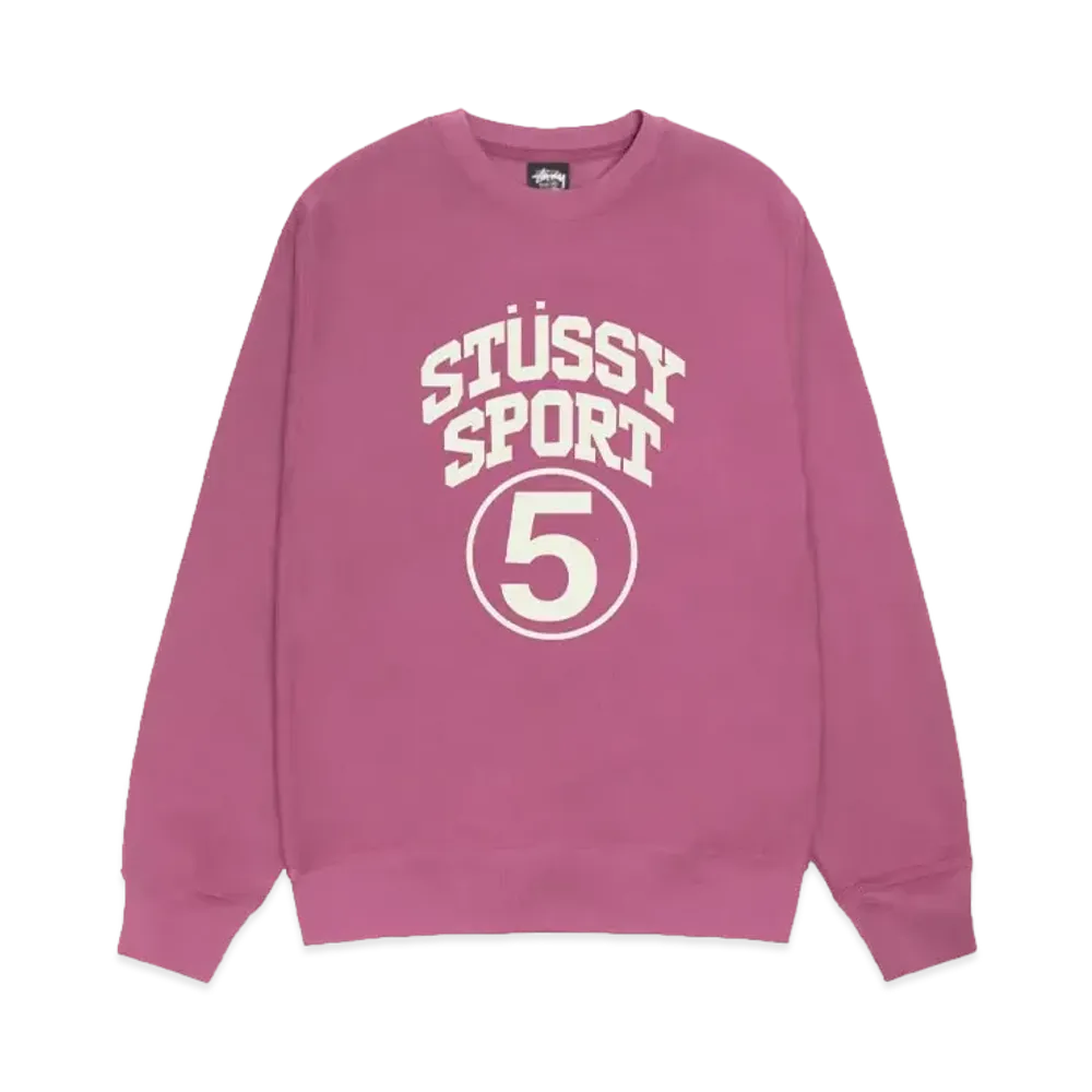 Stussy 5 Sport Crew "Berry"