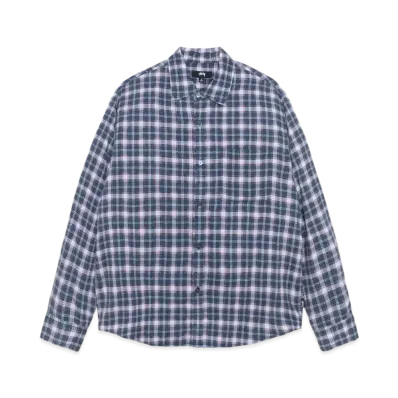 Stussy Matthew Shirt Printed Plaid "Navy"