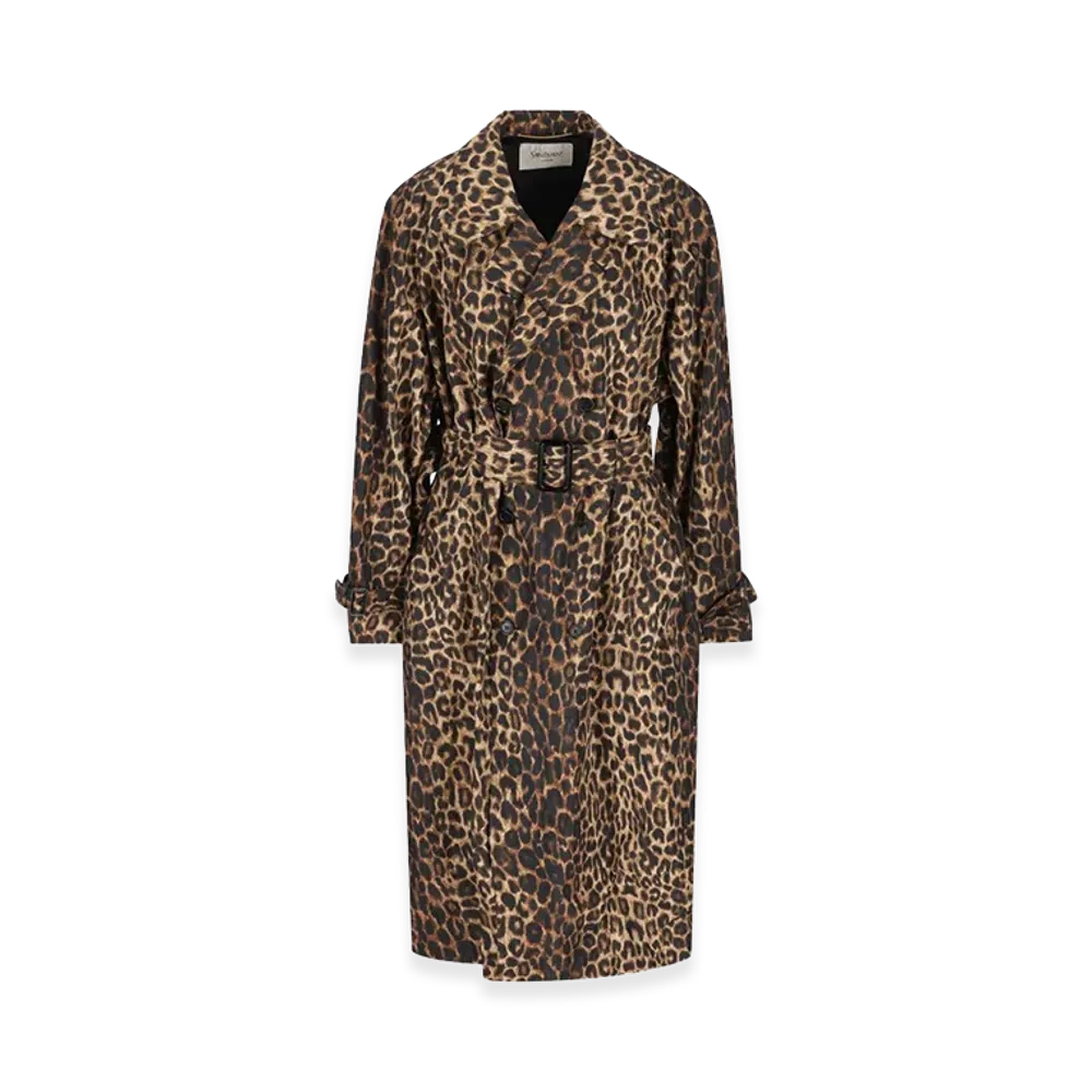 Saint Laurent Women's Coats Leopard Print "Leopard"