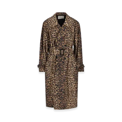 Saint Laurent Women's Coats Leopard Print "Leopard"