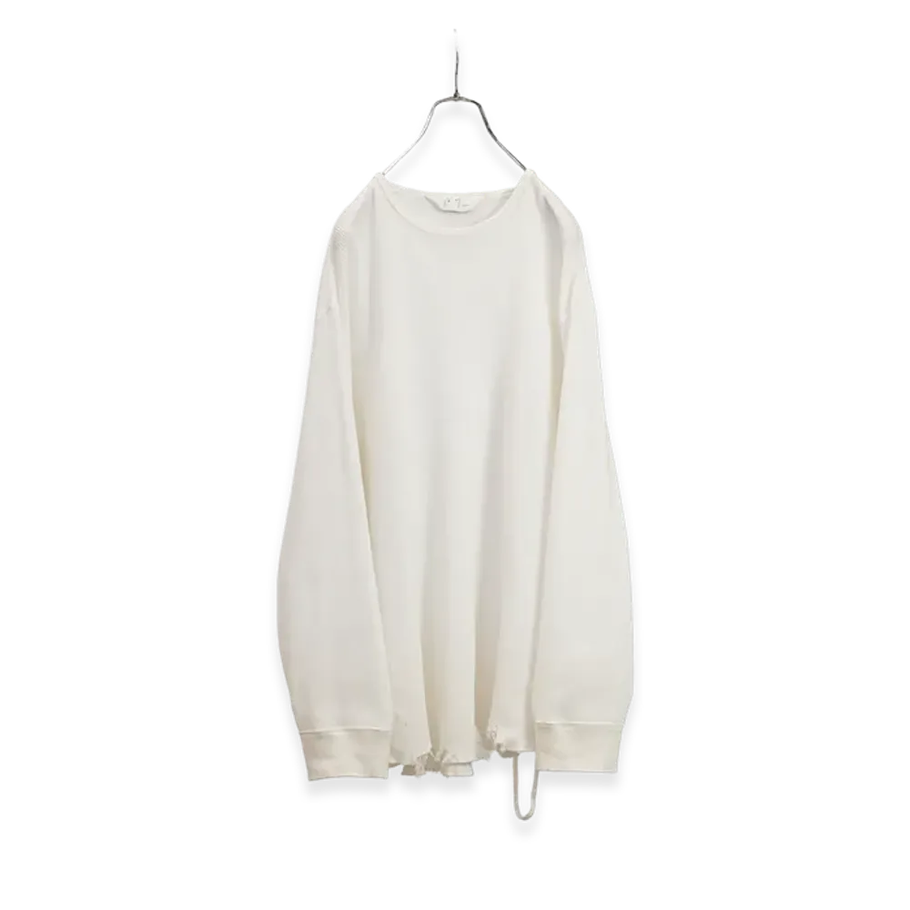 ANCELLM Damage Waffle Crew LS "White"