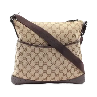 GUCCI GG Canvas Shoulder Bag "Brown"