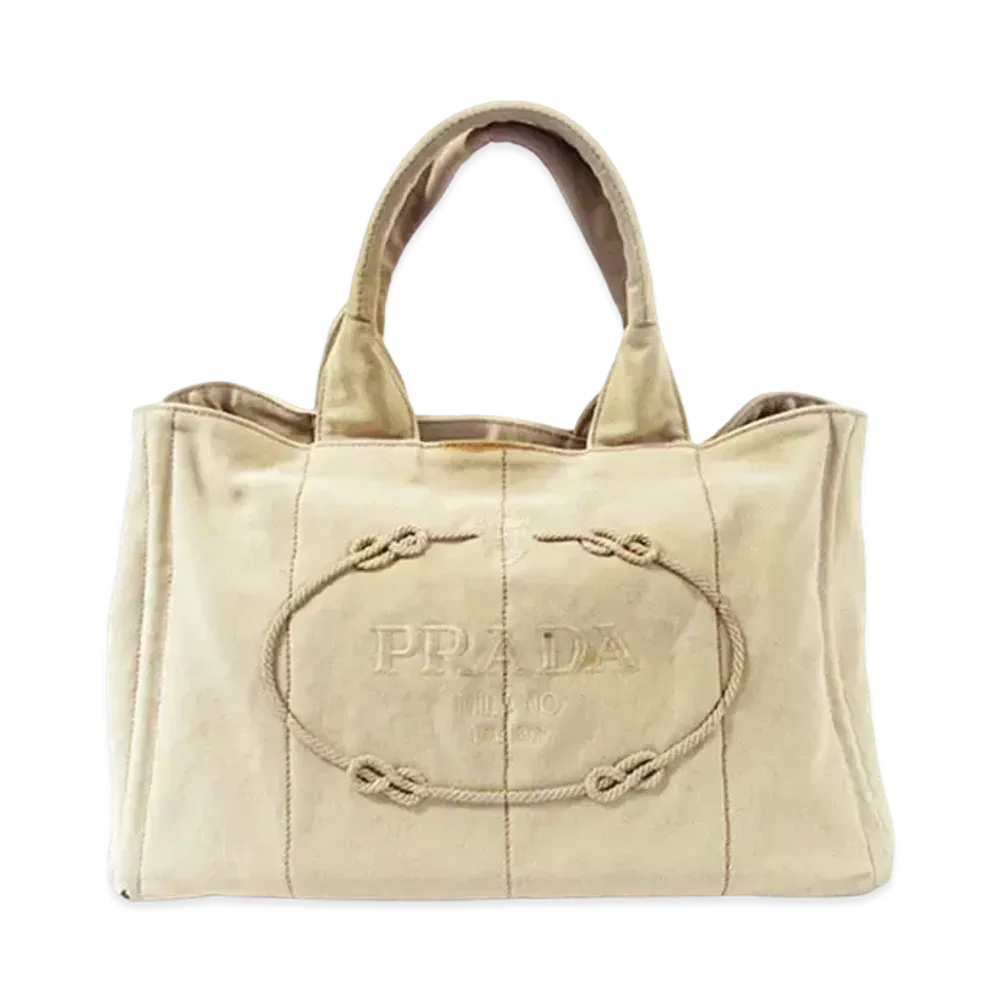 PRADA Canapa Tote bag "Beige"