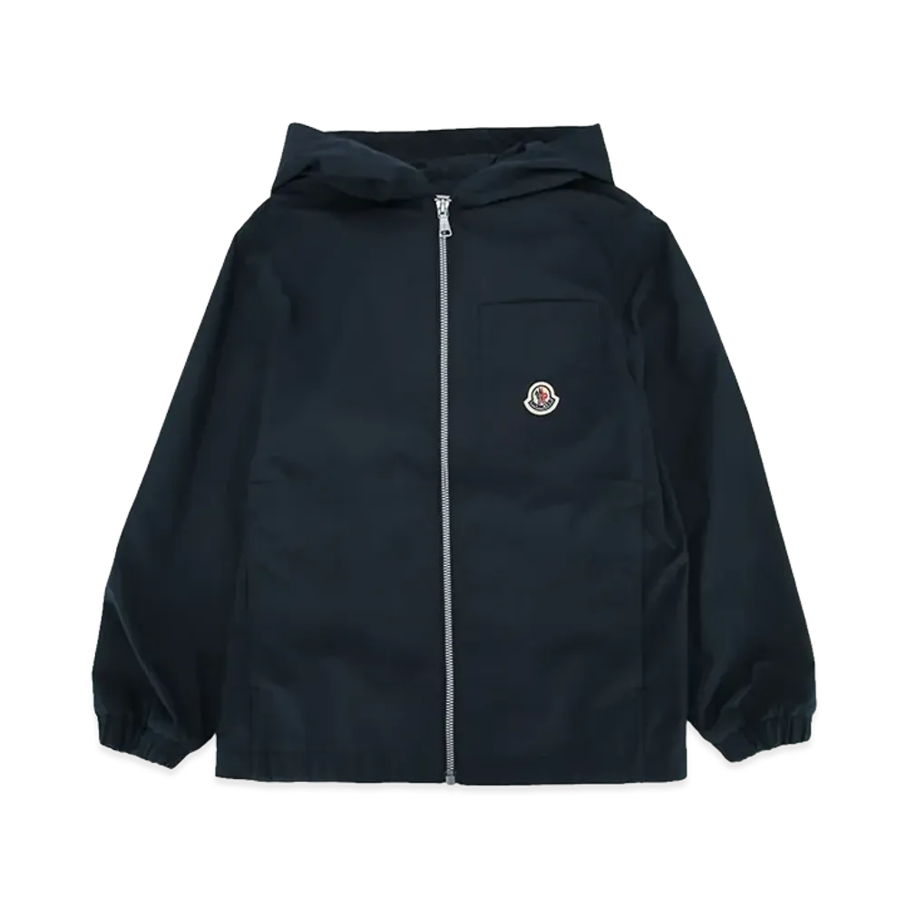 MONCLER Kids Hooded Zip-Up Jacket "Dark Blue"