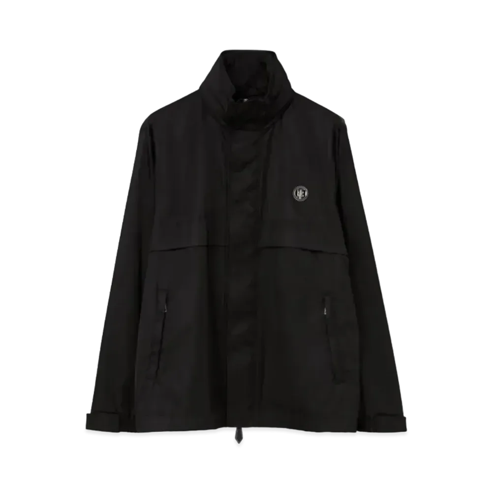 Burberry Men's Packaway Hood Monogram Motif Nylon Jacket "Black"