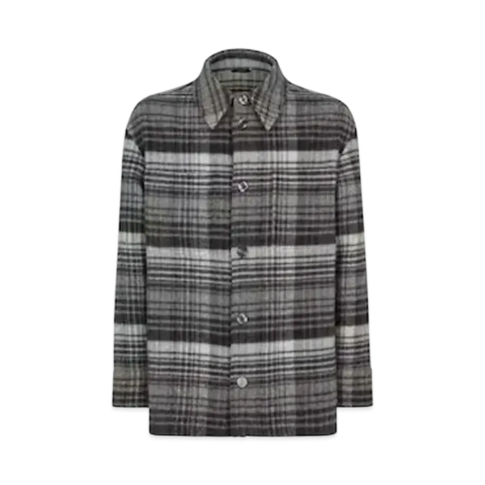 FENDI Men's Blouson Flannel Go-To Jacket "Gray"
