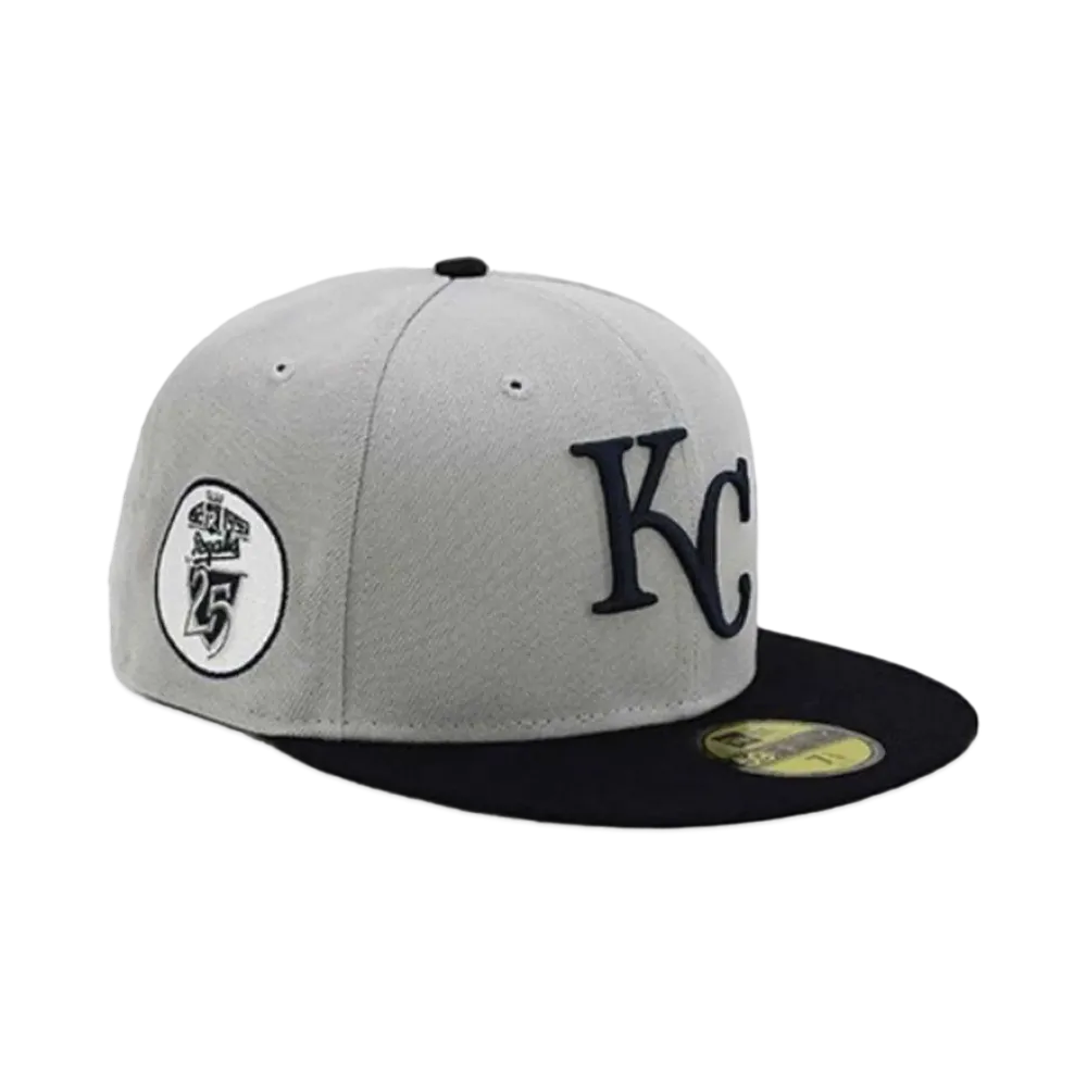NEW ERA x THE CAP Hoyas of GOAT 59Fifty Kansas City Royals "Gray/Midnight Navy"