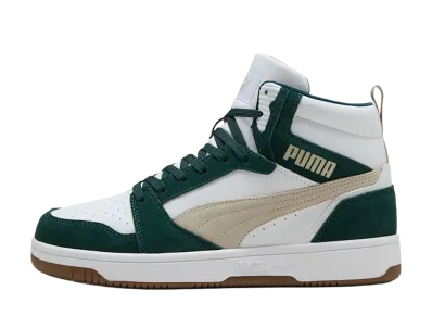 Puma Rebound V6 Suede "PUMA White/Desert Dust/Green Terrain"