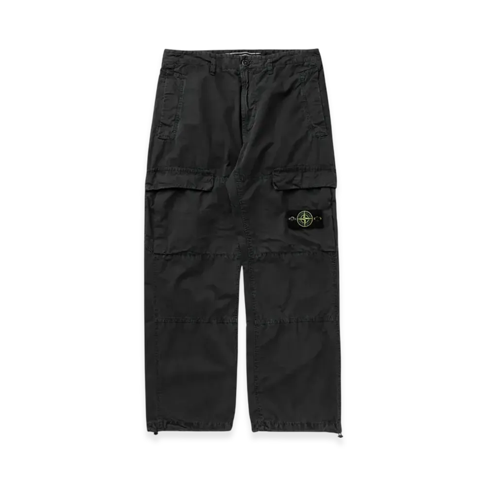 Stone Island 311WA OLD Treatment Brushed Cotton Canvas Cargo Pants - 24SS "Steel Grey"
