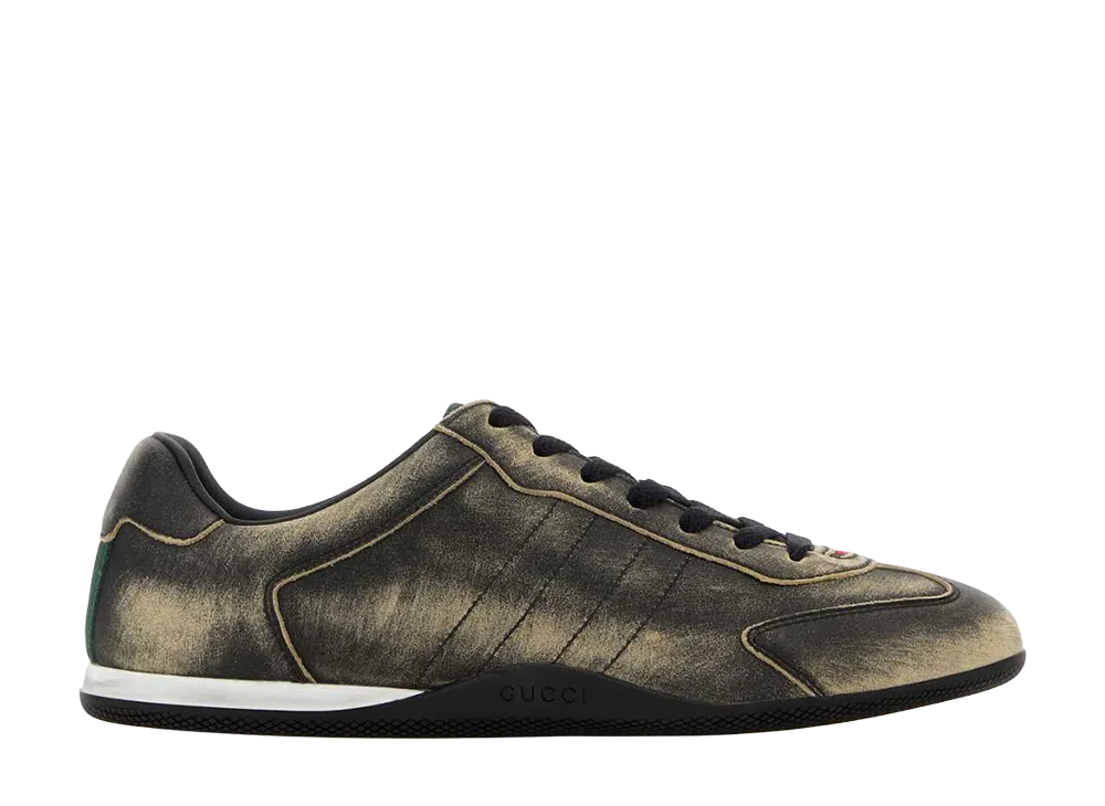 GUCCI Women's Black Leather Shift Sneakers "Black"