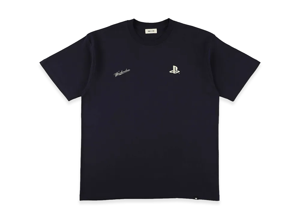 WIND AND SEA x PLAYSTATION Icon Logo S/S Tee "Navy"