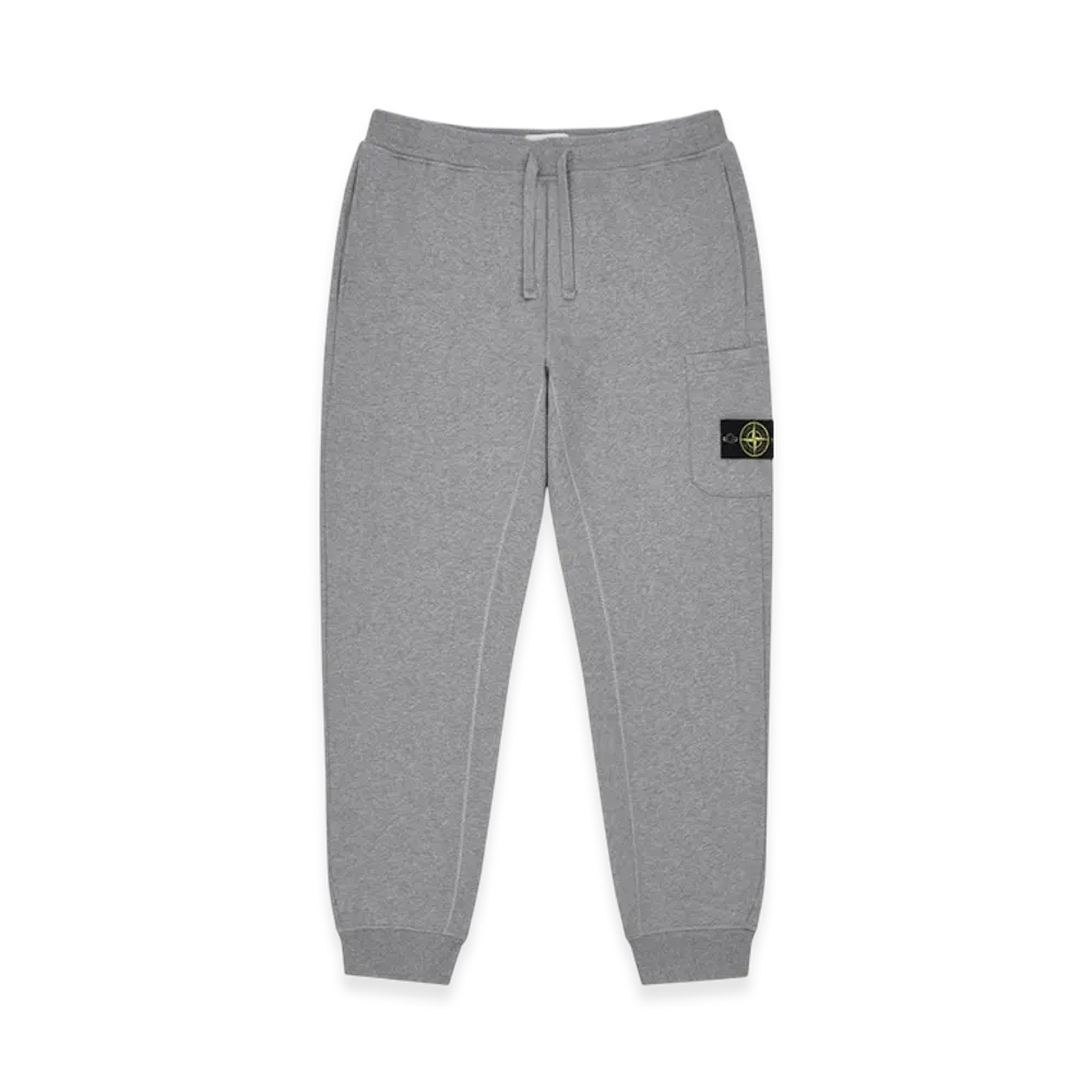 Stone Island 62620 Cotton Fleece Garment Dyed Cargo Joggers - 23FW "Melange Grey"