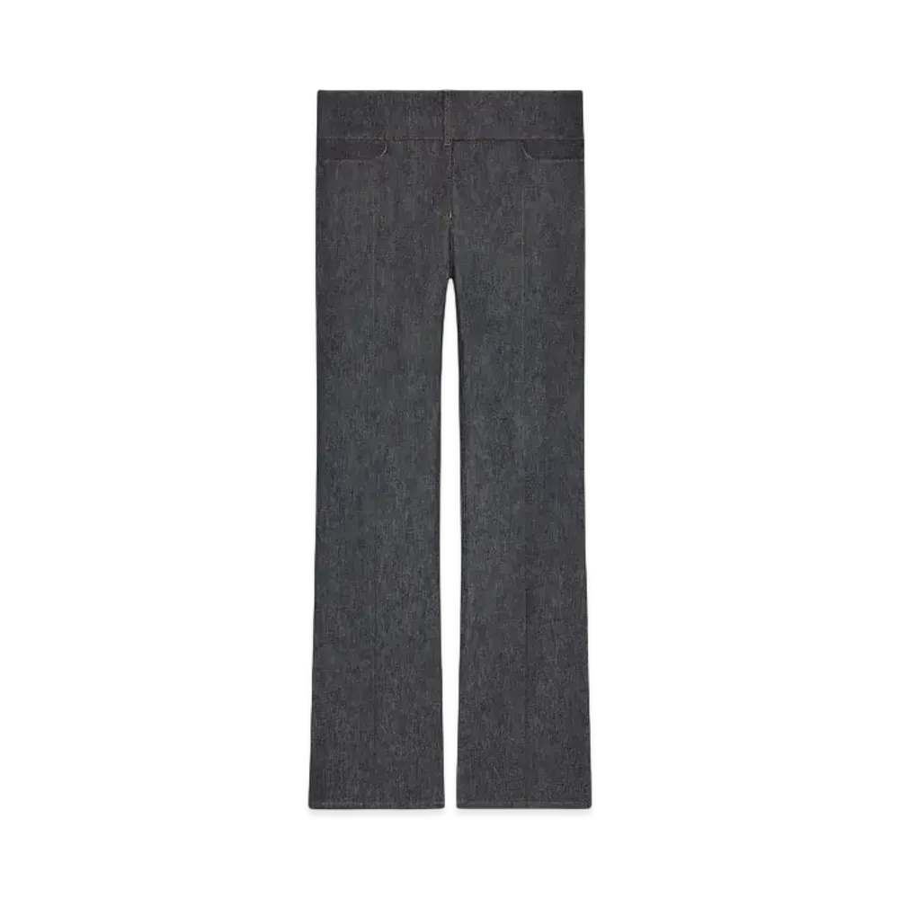 Courreges Belted Denim Bootcut Pants "Dark Heather Grey"